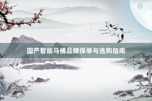 国产智能马桶品牌保举与选购指南